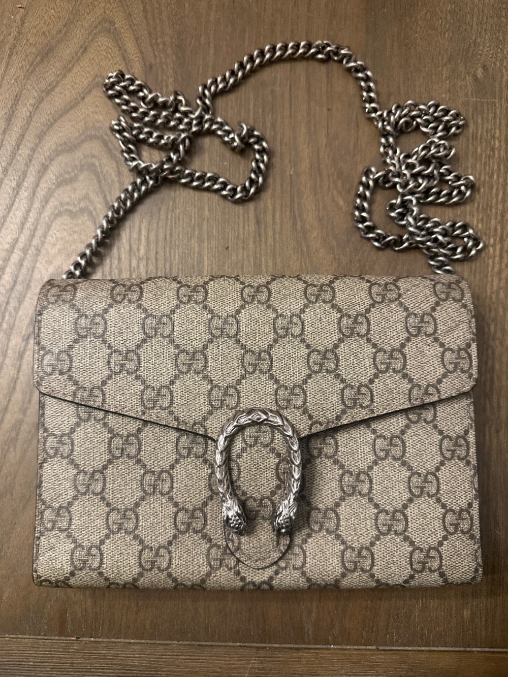 Gucci Dionysus GG Monogram WOC Silver Hardware Women's